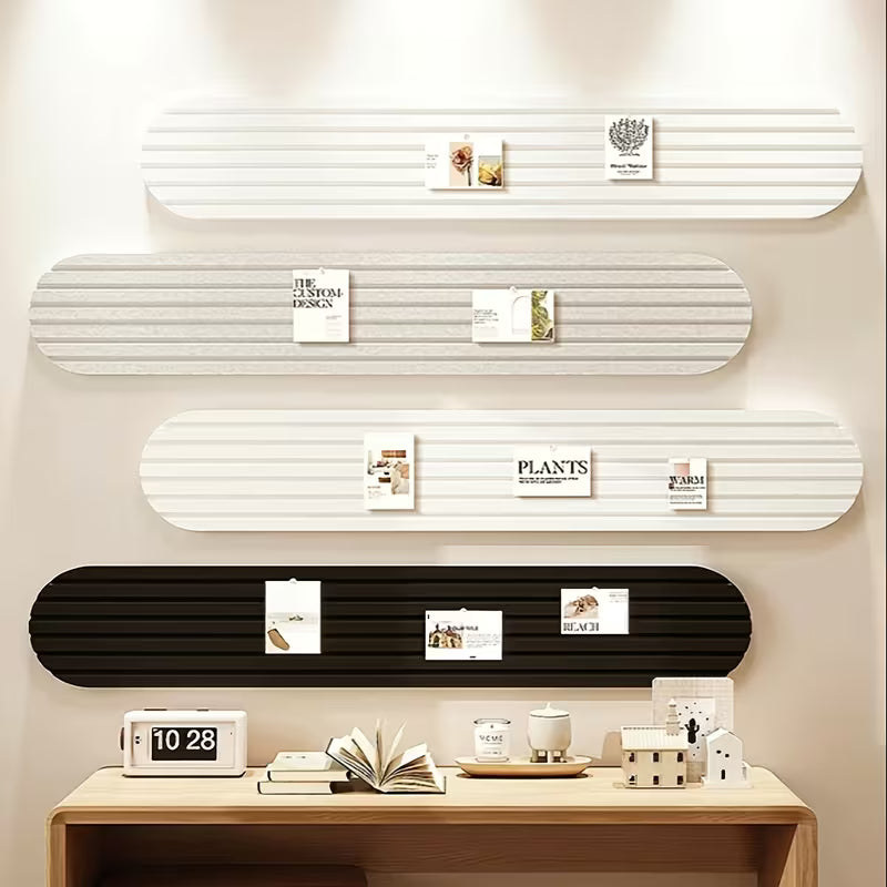 SoftStrips™ Zelfklevende Vilt Wandpanelen (4 stuks) | Geluidsdempend & Prikbord in één