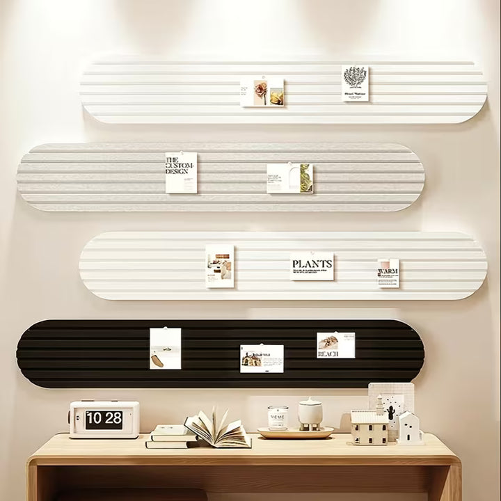 SoftStrips™ Zelfklevende Vilt Wandpanelen (4 stuks) | Geluidsdempend & Prikbord in één