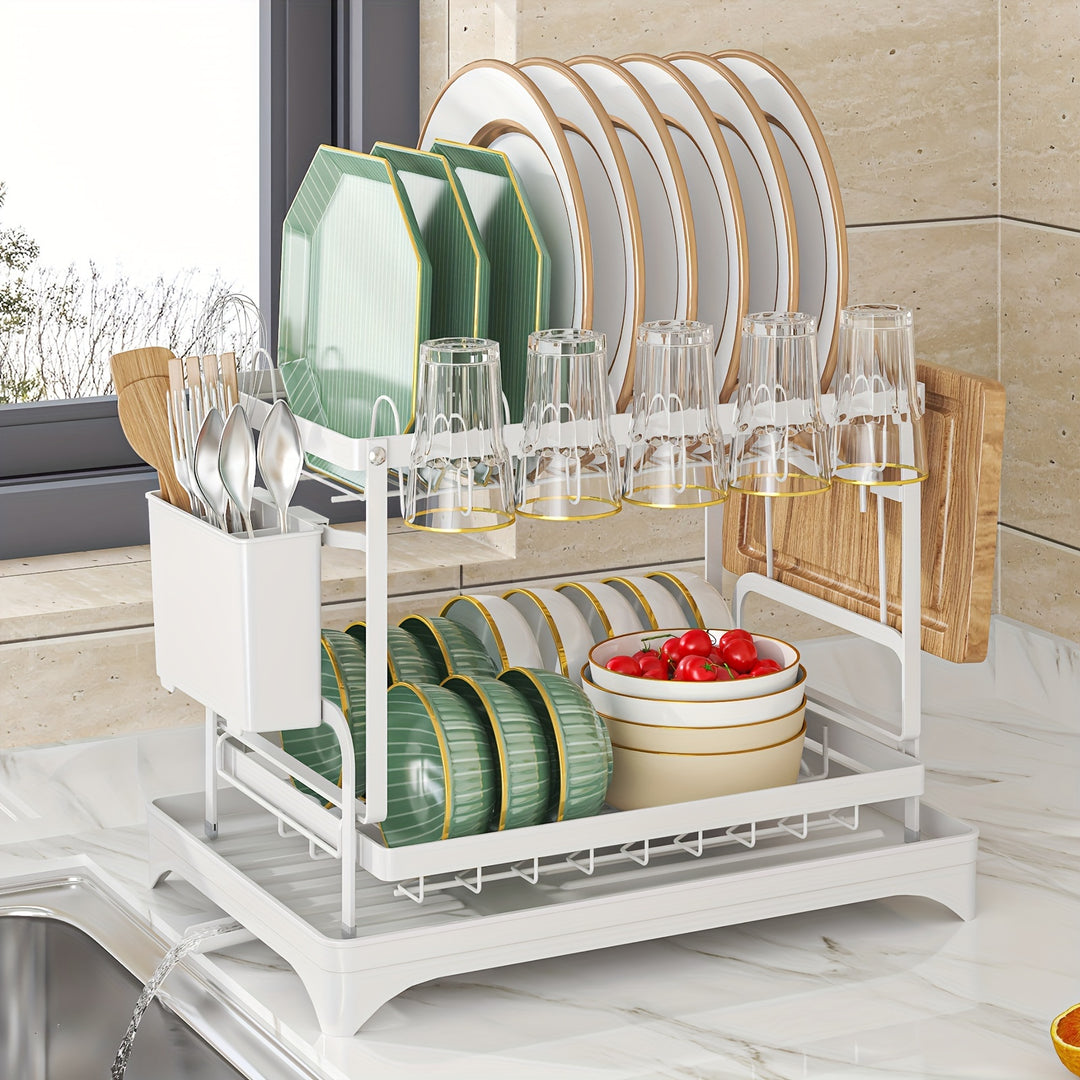 Double Dish Rack | Ruimtebesparend en Groot Capaciteit