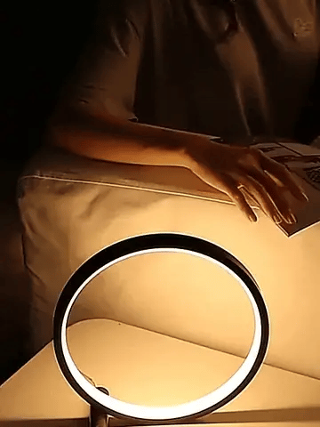HaloGlo Tafellamp | Minimalistische LED Lamp met Aanraakbediening en Verstelbare Lichtkleur