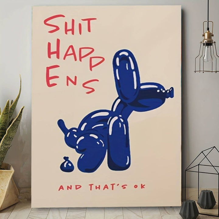 BalloonArt | Kleurrijke Hond Canvas Print