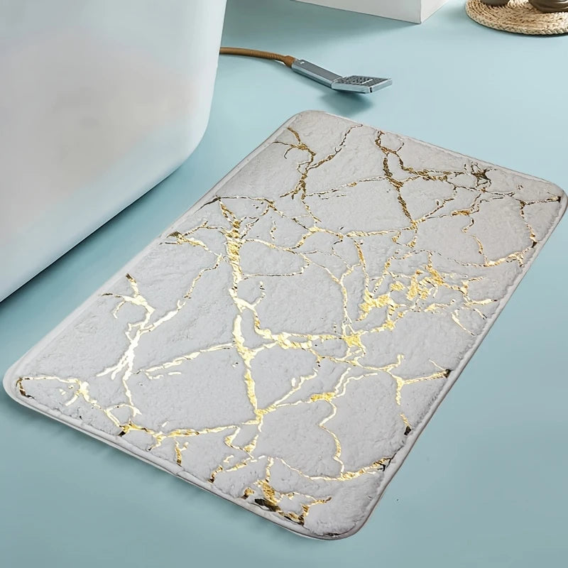 Marmeren Badmat | Antislip en Sneldrogend, 60x40 cm