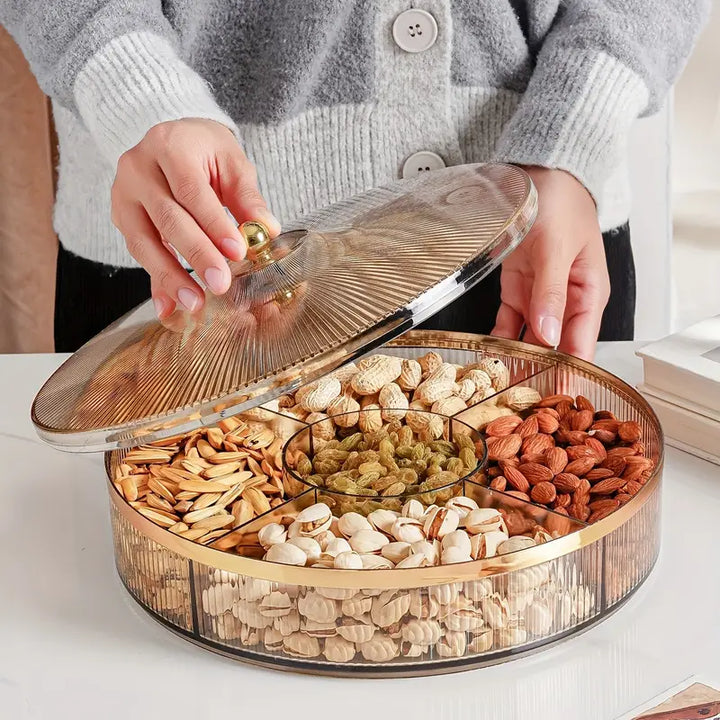 AmberLuxe | Snoeppot met Deksel 28 cm – Luxe Snack Organizer