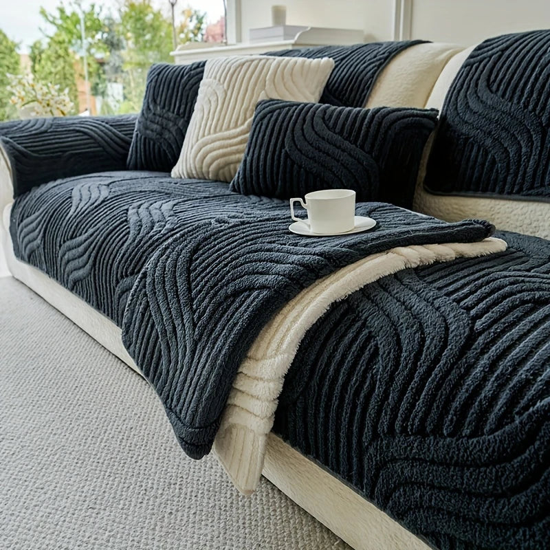 Luxe Antislip Fleece Bankhoes | Pluche, Wasbaar & Huisdiervriendelijk