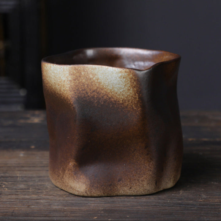 Gedraaide Keramische Mok – Handgemaakte Retro Beker (280ml)