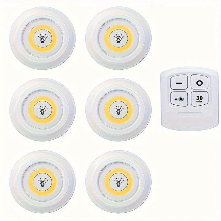 Draadloze LED Kastverlichting | 3 of 6 Stuks met Afstandsbediening