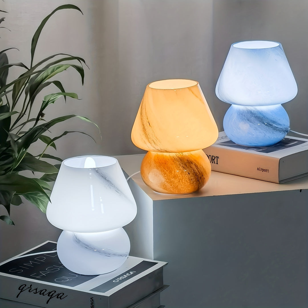 Mushroom Lamp | Elegante LED Nachtlamp met Planetair Patroon