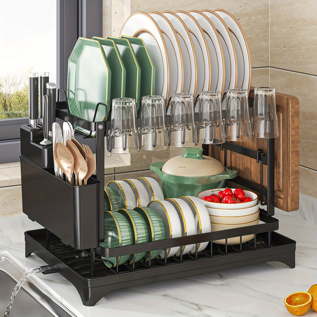 Double Dish Rack | Ruimtebesparend en Groot Capaciteit