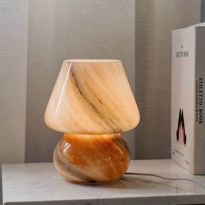 Mushroom Lamp | Elegante LED Nachtlamp met Planetair Patroon