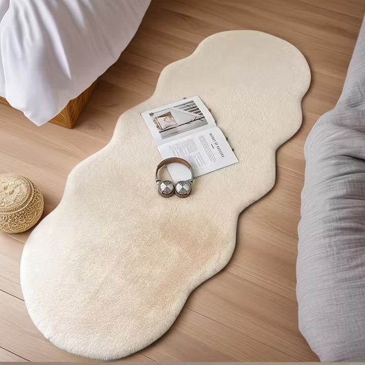 Tapis de sol antidérapant lavable SoftPlush™ | Tapis ultra-doux beige