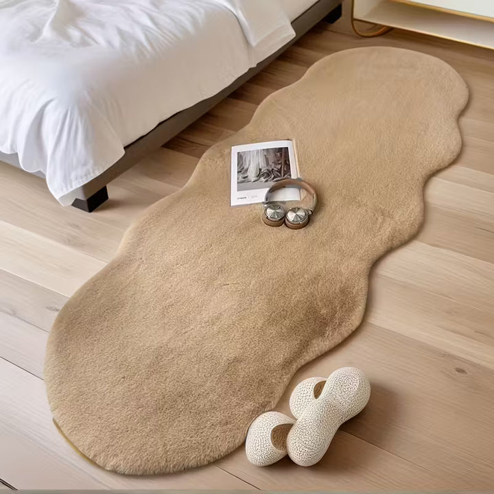 Tapis de sol antidérapant lavable SoftPlush™ | Tapis ultra-doux beige