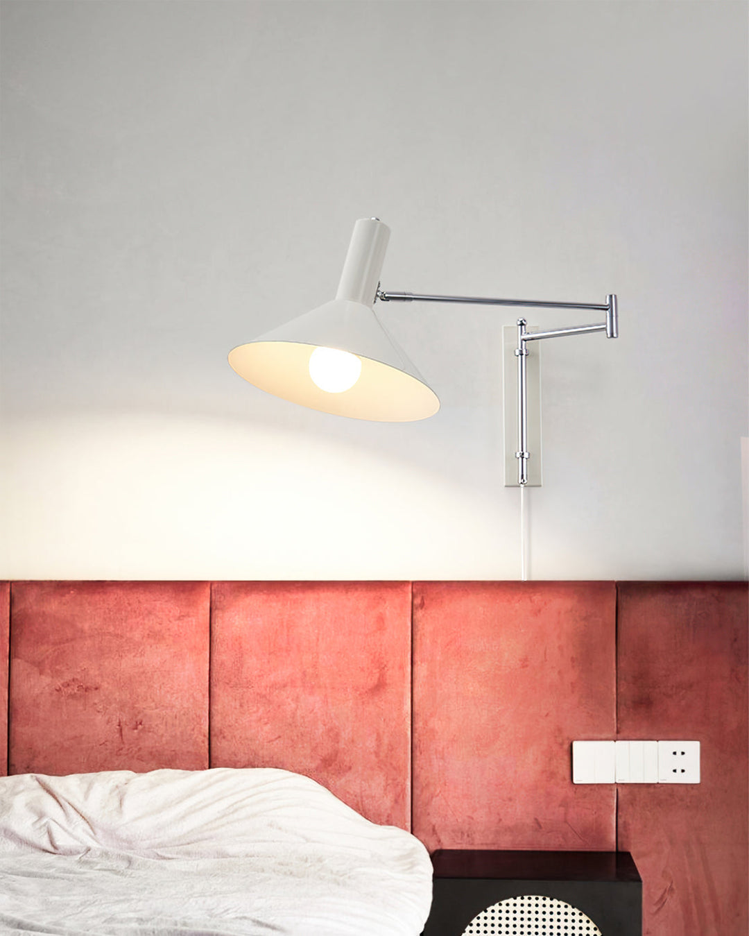 Anvia Wandlamp | Minimalistische Verstelbare Wandlamp voor Slaapkamer & Woonkamer