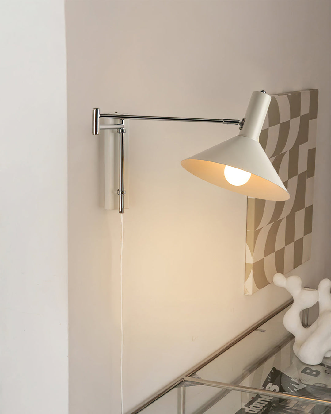 Anvia Wandlamp | Minimalistische Verstelbare Wandlamp voor Slaapkamer & Woonkamer
