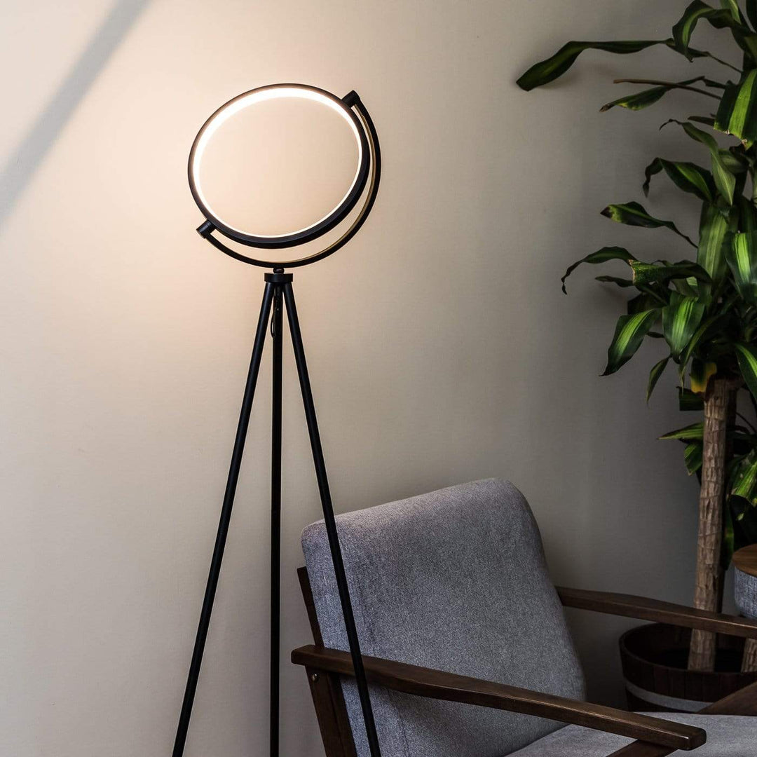 Halo Staande Lamp | Moderne Aluminium LED Lamp met Ringvormig Ontwerp – Minimalistisch & Luxe Design