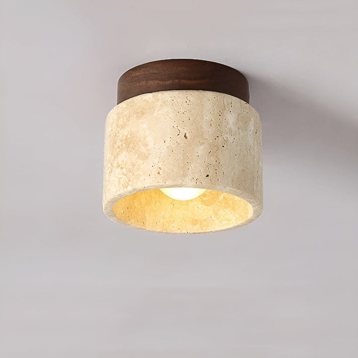 LumiStone Glow | Japandi Wandlamp met Houten Details