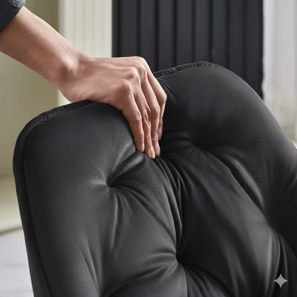 Moderne Eetkamerstoel | Fluwelen Bekleding & Metalen Poten