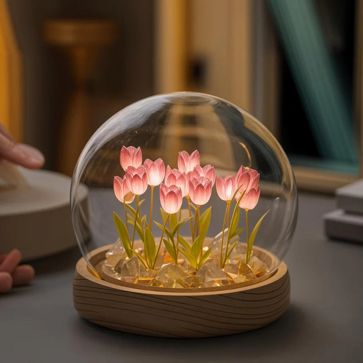TulipGlow™ | Stimmungslicht mit Tulpen in Glaskugel