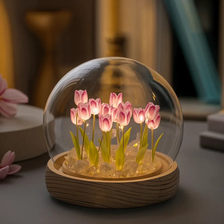 TulipGlow™ | Stimmungslicht mit Tulpen in Glaskugel