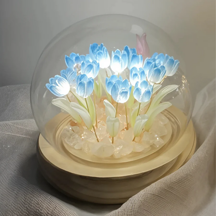 TulipGlow™ | Stimmungslicht mit Tulpen in Glaskugel
