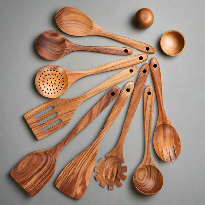 Teak Kitchen Set | Duurzaam Houten Kookgerei voor elke keuken