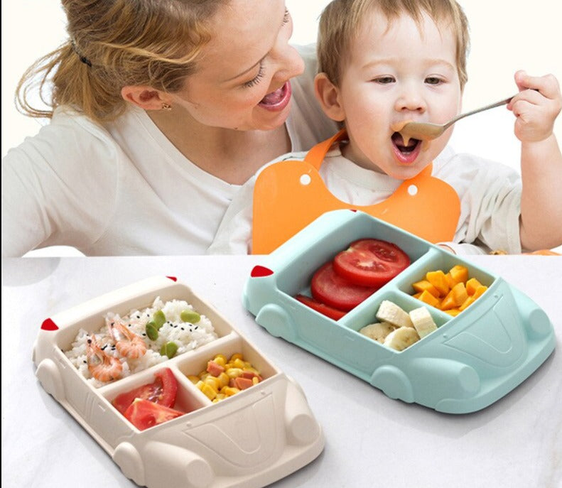 AutoBento™ Kids Lunchbox | Compleet Lunchsetje met Beker, Bestek & Auto-Vorm