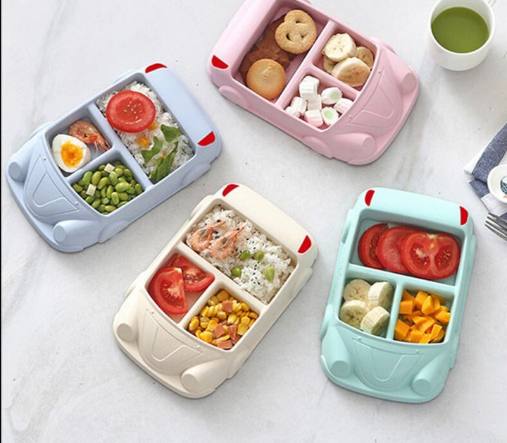 AutoBento™ Kids Lunchbox | Compleet Lunchsetje met Beker, Bestek & Auto-Vorm
