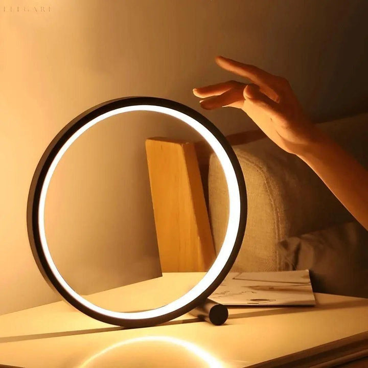 HaloGlo Tafellamp | Minimalistische LED Lamp met Aanraakbediening en Verstelbare Lichtkleur