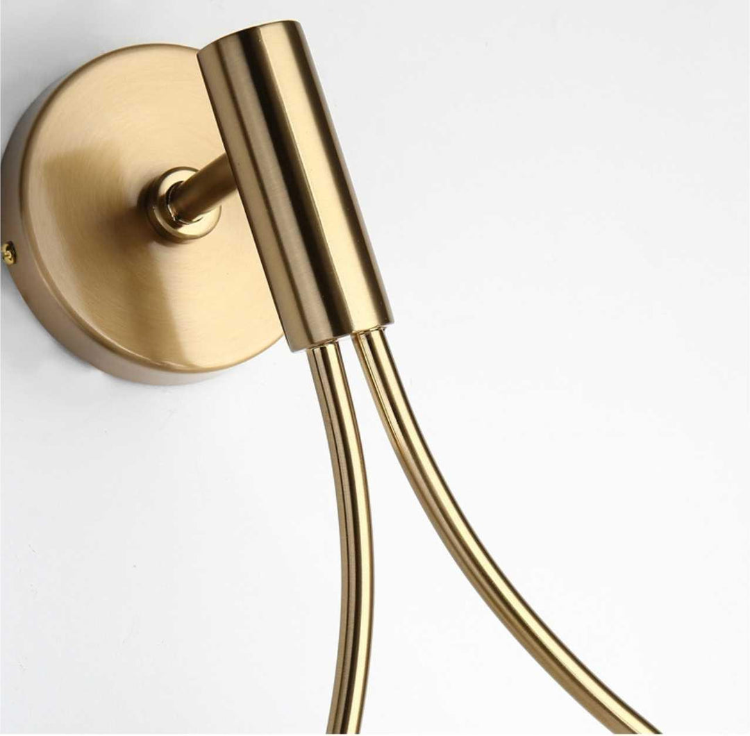 Nordic Wandlamp | Industriële Vintage Stijl | Glas & IJzer | Zwart of Goud