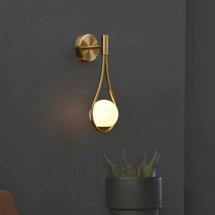 Nordic Wandlamp | Industriële Vintage Stijl | Glas & IJzer | Zwart of Goud