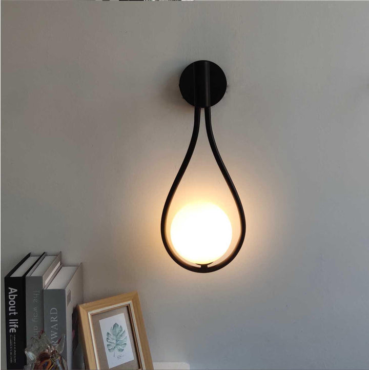 Nordic Wandlamp | Industriële Vintage Stijl | Glas & IJzer | Zwart of Goud