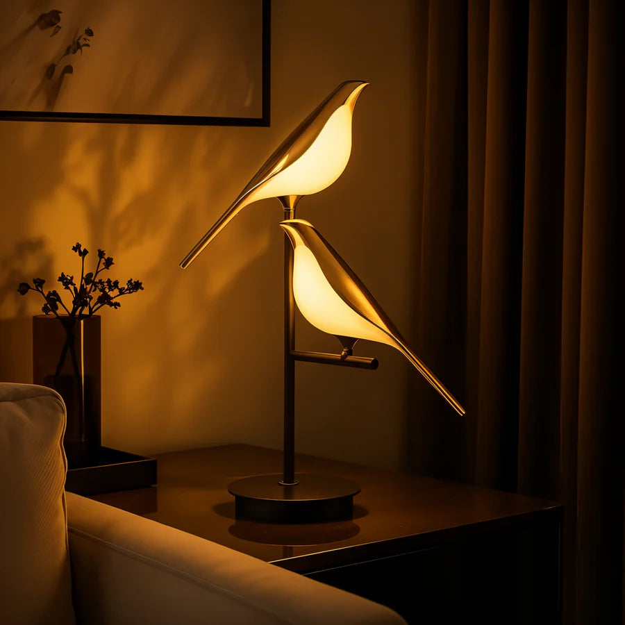 Lumen™ | Skulpturale Vogel-Tischlampe