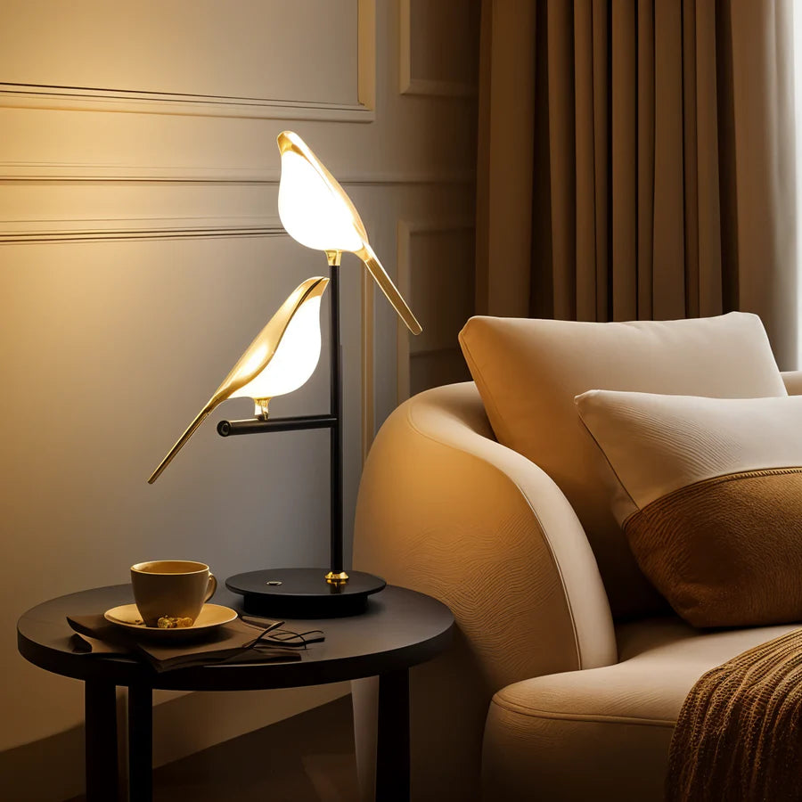Lumen™ | Skulpturale Vogel-Tischlampe