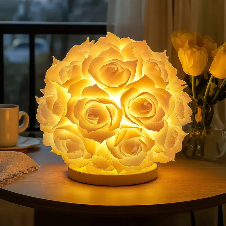 GlowRose™ | Lampe de rose d'ambiance avec une lueur chaude