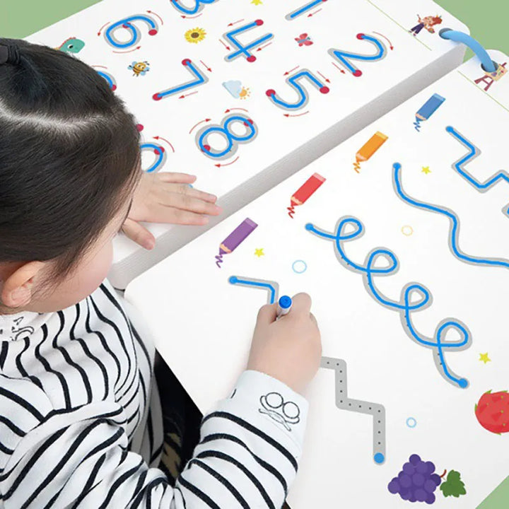 EasyLearn™ | Magisches Traceerarbeitsbuch | Spielerisch Lernen für Kinder (2–6 Jahre)