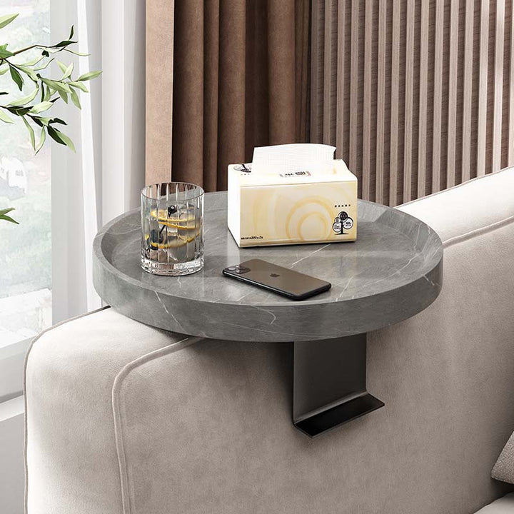 Ronde Houten Bankleuning Tray | Clip-On & Vrijstaand