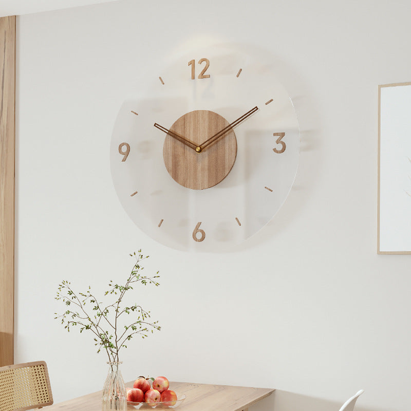 Scandinavische Houten Wandklok | Geluidloos | Minimalistisch Design
