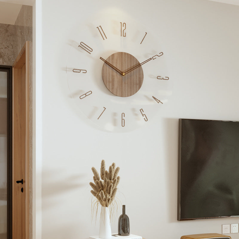 Scandinavische Houten Wandklok | Geluidloos | Minimalistisch Design