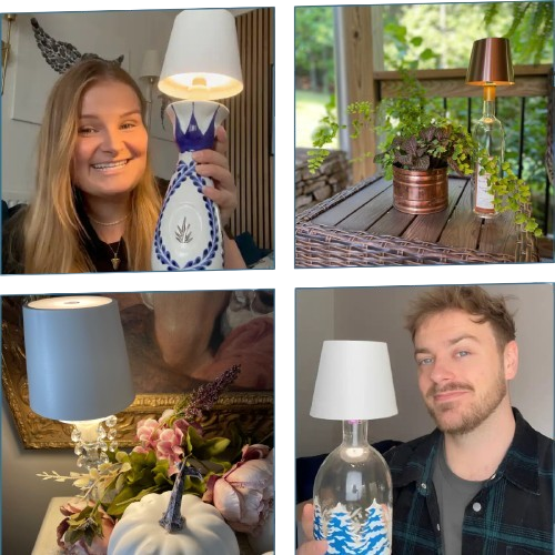 BottleGlow™ Draadloze Fleslamp | USB-C & Touch Dimmer