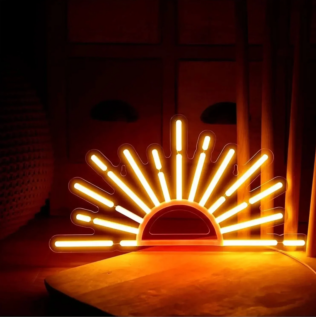Midnight Solar Wandlamp | Boho Zonnestraal Design | Warme LED Verlichting