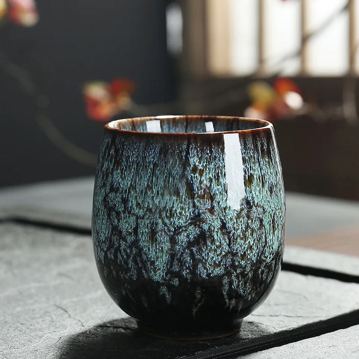 Kōkei Japandi Keramieken Kopjes | Handgemaakte set van 4