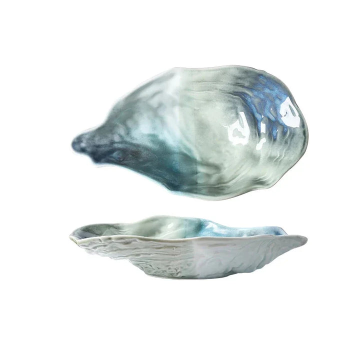 Schelp Keramieken Kom | Handgevormd | Oceaankleuren | Uniek Design