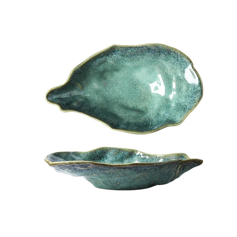 Schelp Keramieken Kom | Handgevormd | Oceaankleuren | Uniek Design