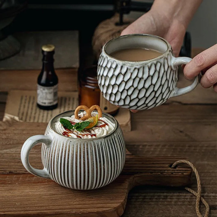 Scandinavische Keramieken Bekerset | Handgemaakt | Set van 2 | 200 ml