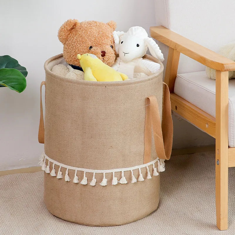 Cottage Chic opvouwbare wasmand | Stijlvolle opberger voor wasgoed, speelgoed en meer