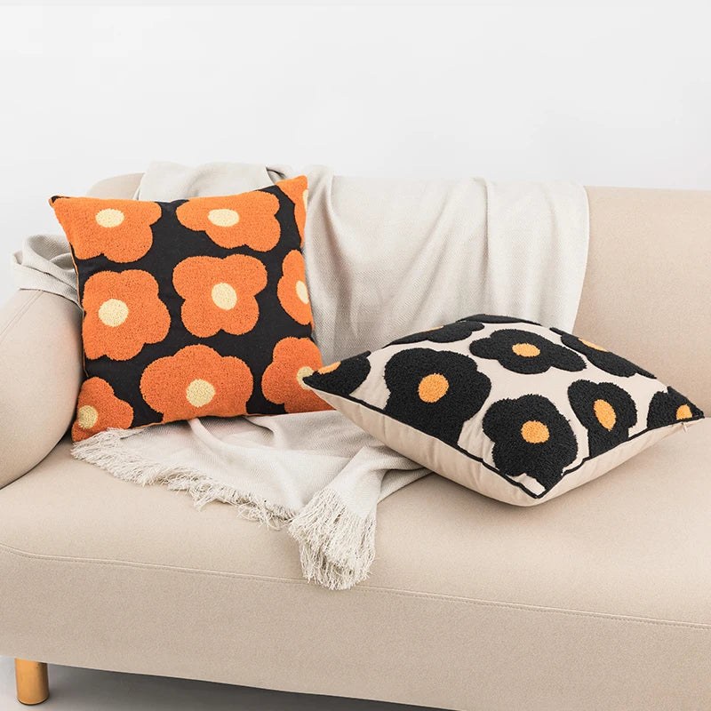 Bloemvormige Kussenhoes | Zachte Plush | 45 x 45 cm | Zonder Vulling