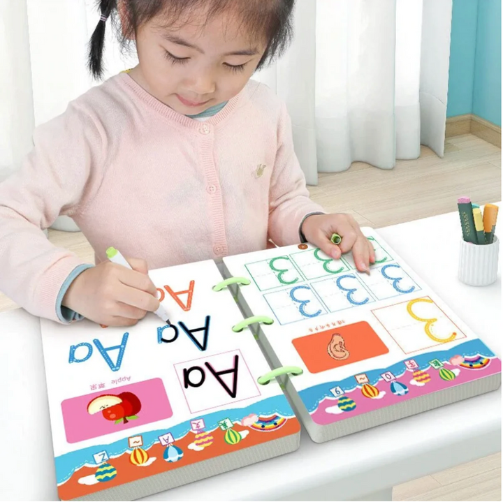 EasyLearn™ | Magisches Traceerarbeitsbuch | Spielerisch Lernen für Kinder (2–6 Jahre)