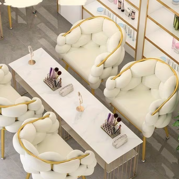 Luxe Moderne Accentstoel | Fluwelen Lounge Chair met Gouden Frame