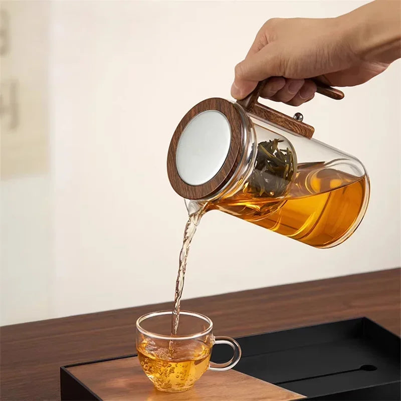 Design Glazen Theepot met Zeef | Infuser Theepot voor Theeliefhebbers