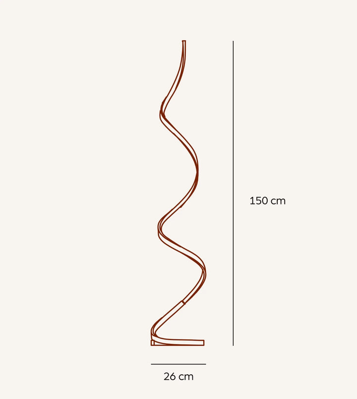 Wynd™ LED Vloerlamp | Dimbare Staande Lamp met Voetschakelaar | 150 cm Hoog