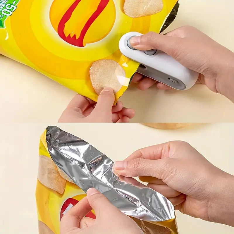 Draagbare Zaksluiter met USB-Oplaadbare Batterij | Mini Sealer voor Snacks